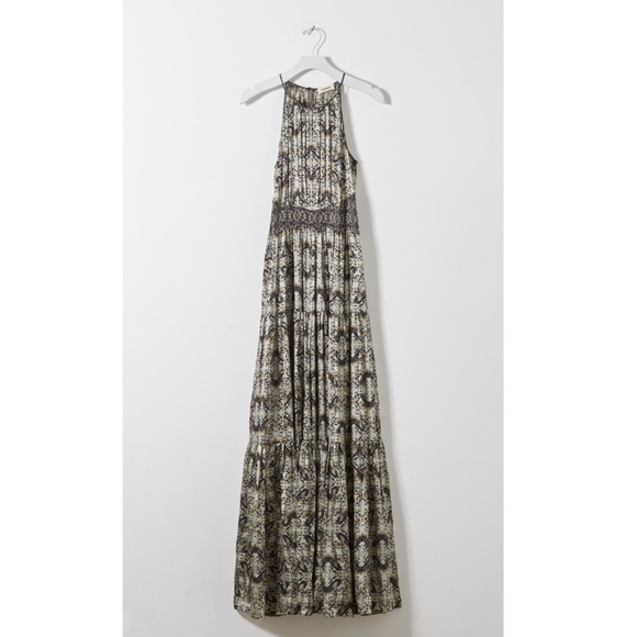 L’Agence silk butterfly print halter maxi dress - Picture 5 of 10